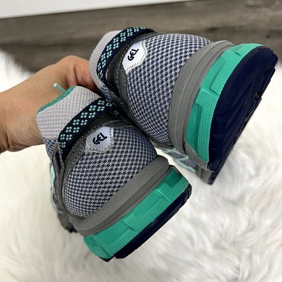 Asics Gel Sonoma Womens 9 Trail Running Shoes Gray Turquoise Athletic - Picture 7 of 11